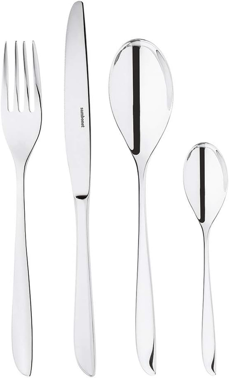 Sambonet 52163-81 List - 18/10 Monobloková sada příborů z nerezové oceli Sada Naty Shop 6 osob - 24 kusů