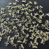 50Stück 3D zlatá mašle na nehty Butterfly Nail Art Charms Legierung Bogen Nagel Charms Nägel Zubehör Schleife Nagelschmuck Metall Schleifen Schmetterling Nageldesign Nagelanhänger Nailart Strasssteine