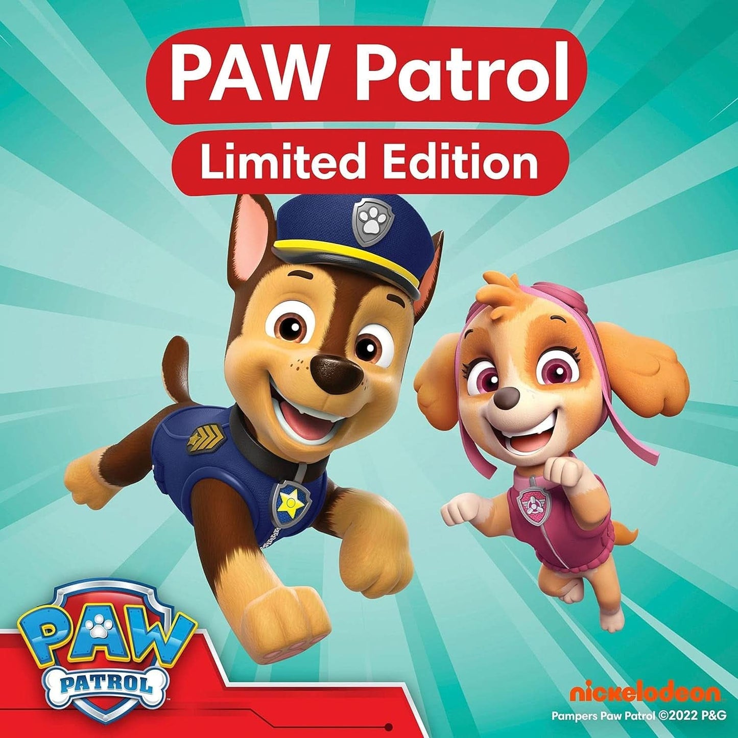 Plenky Pampers Paw Patrol Pants vel. 5 (12-17Kg) Baby-Dry, Junior s kapsou Stop and Protect, MĚSÍČNÍ BOX, 160 plen Naty Shop