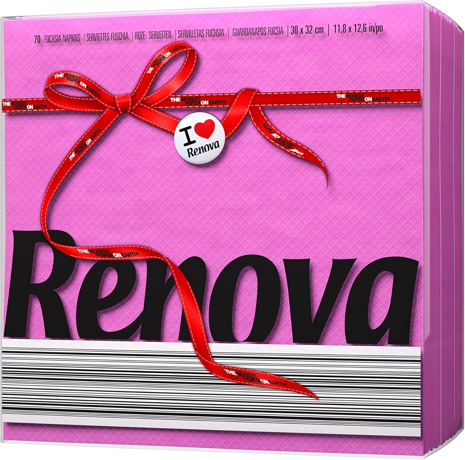 Papírové ubrousky Renova Red Label Fuchsia - 70 ubrousků