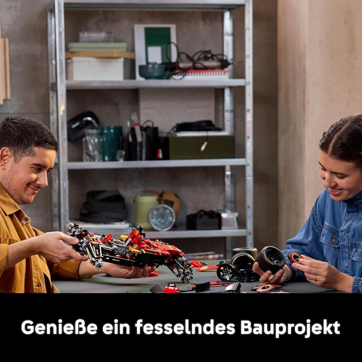 LEGO Technic Ferrari SF-24 F1 závodní auto - Model auta pro dospělé - Sběratelská sada Formule 1 - Motor V6, převodovka, řízení a DRS v měřítku 1:8 - Dárek pro fanoušky motoristického sportu a závodních aut 42207 Stavebnice Beuche den LEGO-Store