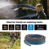 Fiskars S zahradní hadice, řada X, vodní hadice pro ruční zavlažování, 13 mm (1/2"), délka: 15 m, univerzální připojení, UV ochrana, ochrana proti mrazu, odolná proti kroucení, modrá, 1076044