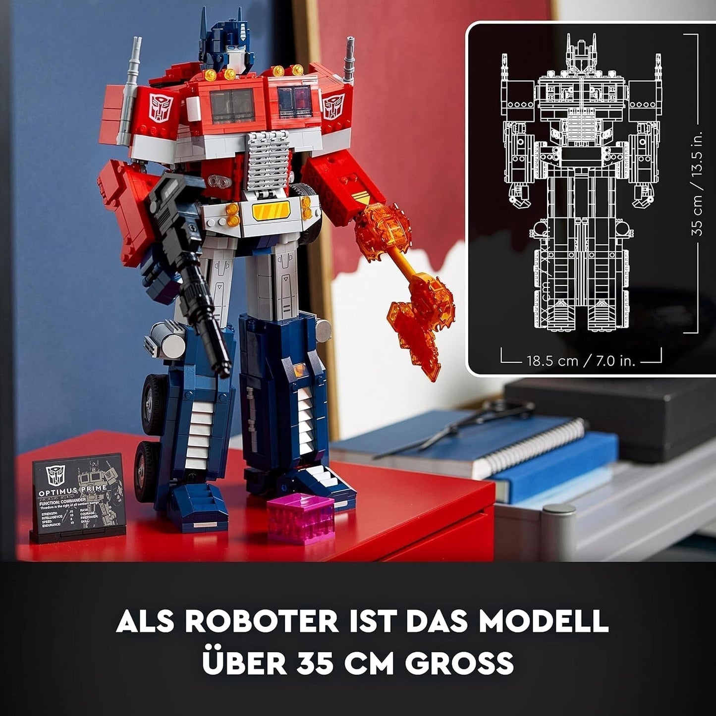 Sada LEGO 10302 Icons Optimus Prime, figurka robota a model náklaďáku 2v1, stavebnice modelu Transformers pro dospělé, dárek k narozeninám nebo k Vánocům pro muže, ženy, ona a on Stavebnice Besuche den LEGO-Store
