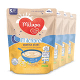 Mléčná kaše Milupa Gentle Start - Cereálie pro kojence bez lepku, bez palmového oleje - Bez konzervantů a barviv - Od 5 měsíců - 4 x 400 g