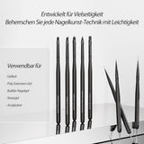 Nagel Pinsel 8 Stück Pinsel Für Gelnägel, Nageldesign Gel Pinsel Dotting Painting Line Pen Für Nagelack Gel Acryl Nagel Pinsel Nailart Kit Acryl Pinsel Finener Nägel Selber Machen