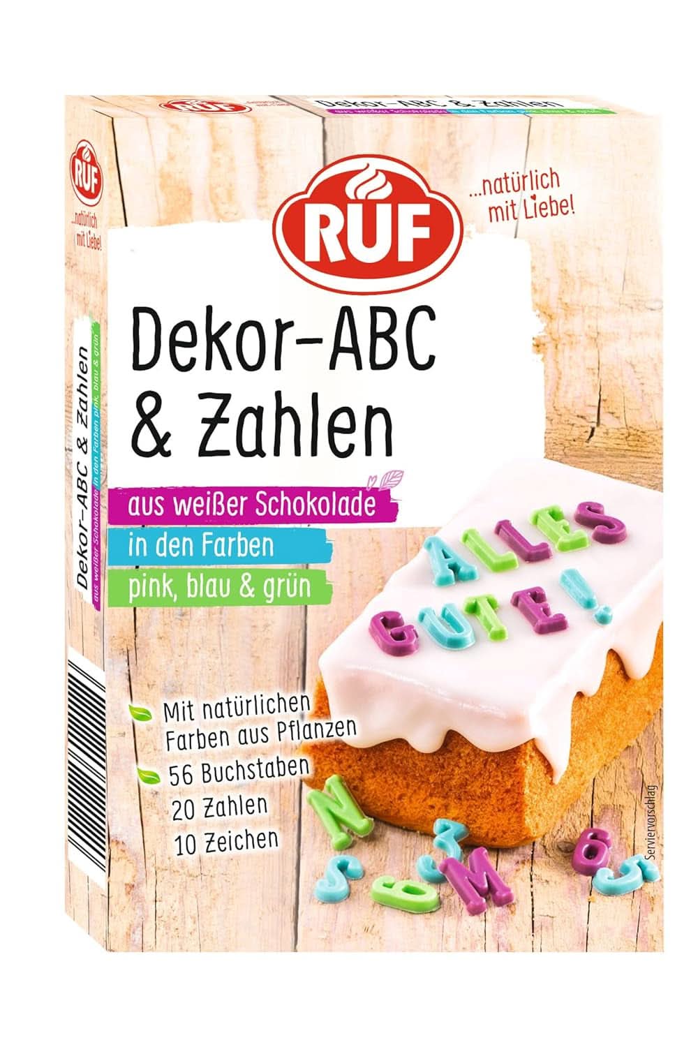 RUF Mini Marshmallows, pastelové barvy, 45 gramů Naty Shop Letters + Numbers 32 gramů