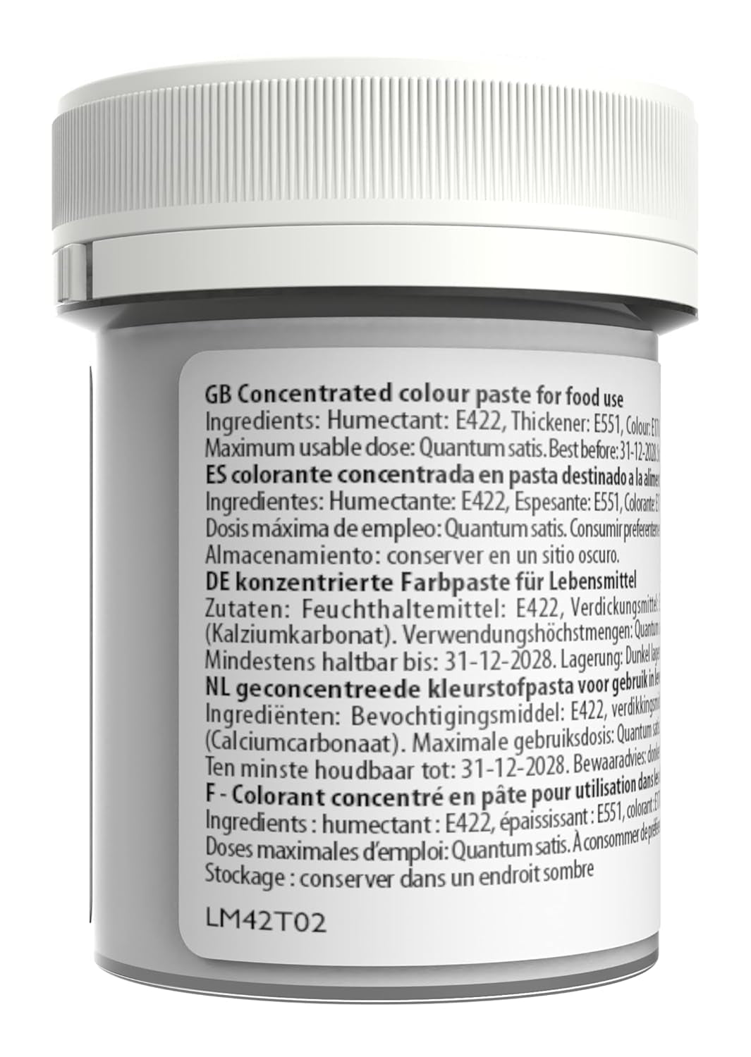 Potravinářské barvivo Sugarflair Max Concentrated White Extra, vysoce koncentrované potravinářské barvivo na marcipán a fondán, pastové barvivo Max Concentrate - 42 g