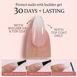 Sada 150 ks Gradient False Nails - 5 barev Ombre Design Samolepící umělé nehty - Celý kryt pro ženy a dívky - Lesklé umělé nehty pro DIY manikúru (čtvercové)