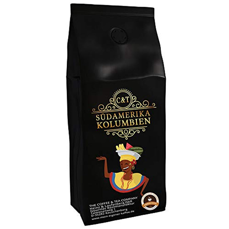 Kaffeespezialität Aus Südamerika - Kolumbie, Dem Kaffee-Dreieck Der Aromen (Ganze Bohne, 1000 gramů) - Länderkaffee - Spitzenkaffee - Säurearm - Schonend Und Frisch Geröstet