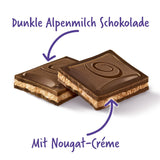 Milka Black Milk – alpská hořká čokoláda s mléčnou a krémovou nugátovou náplní – 85g (balení 5 ks)