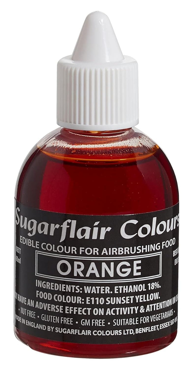 Sugarflair airbrush potravinářské barvivo zlaté zlaté jedlé tekuté potravinářské barvivo airbrush barvivo dortů Muffiny Poleva a zdobení dortů - 60 ml