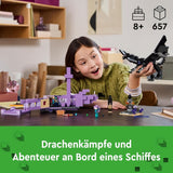 LEGO Minecraft The End Dragon a The End Akční sada hraček a objevů Videohra Stavebnice Sada Dobrodružná sada Dárek pro chlapce a dívky 8 let 21264 Stavebnice Beuche den LEGO-Store