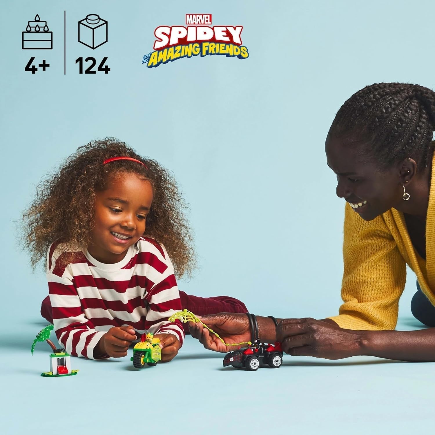 LEGO Marvel akční zábava s točením a elektro ve svých Dino Speedsterech, sestavitelné auto pro superhrdiny pro chlapce a dívky od 4 let, sada pro hrdiny s autíčkem, Spidey a jeho super kamarádi 11198 stavebnic Beuche den LEGO-Store
