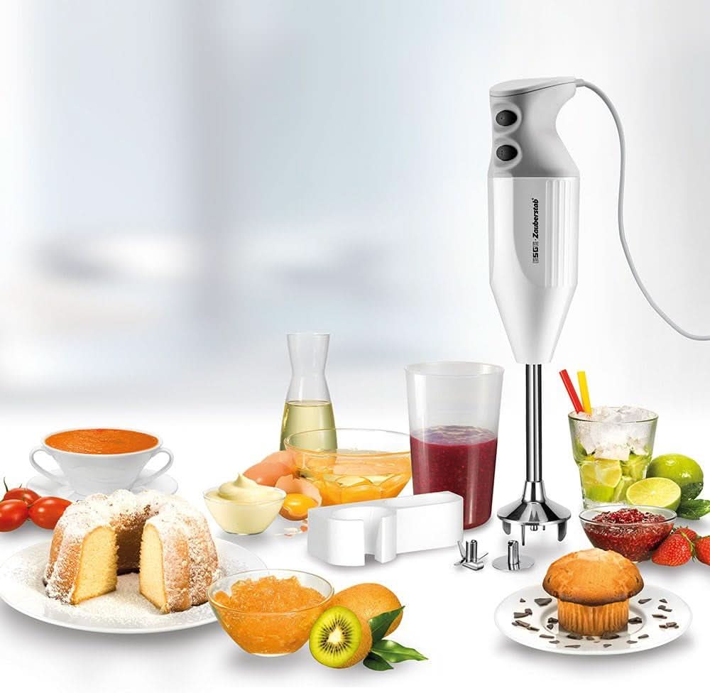 Esge-Zauberstab M 122 S, Stabmixer Weiß, Mit Zubehör, Bis 14 000 U/Min, 90310 Kitchen Naty Shop
