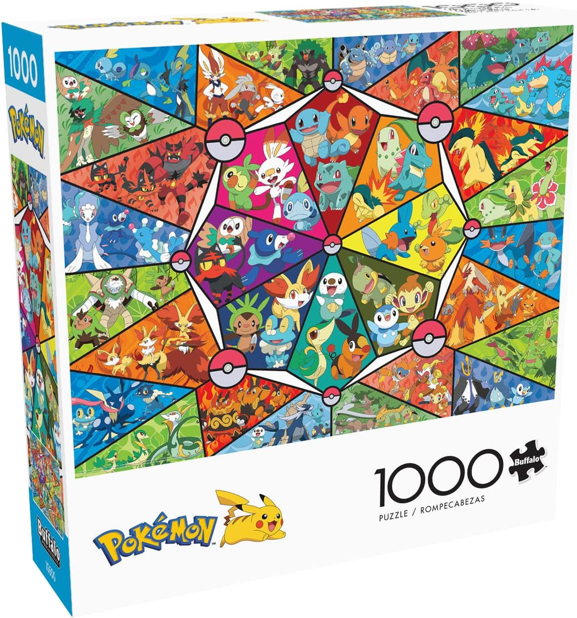 Buffalo Games - Pokemon - Starter z barevného skla - skládačka 1000 dílků Puzzle Naty Shop