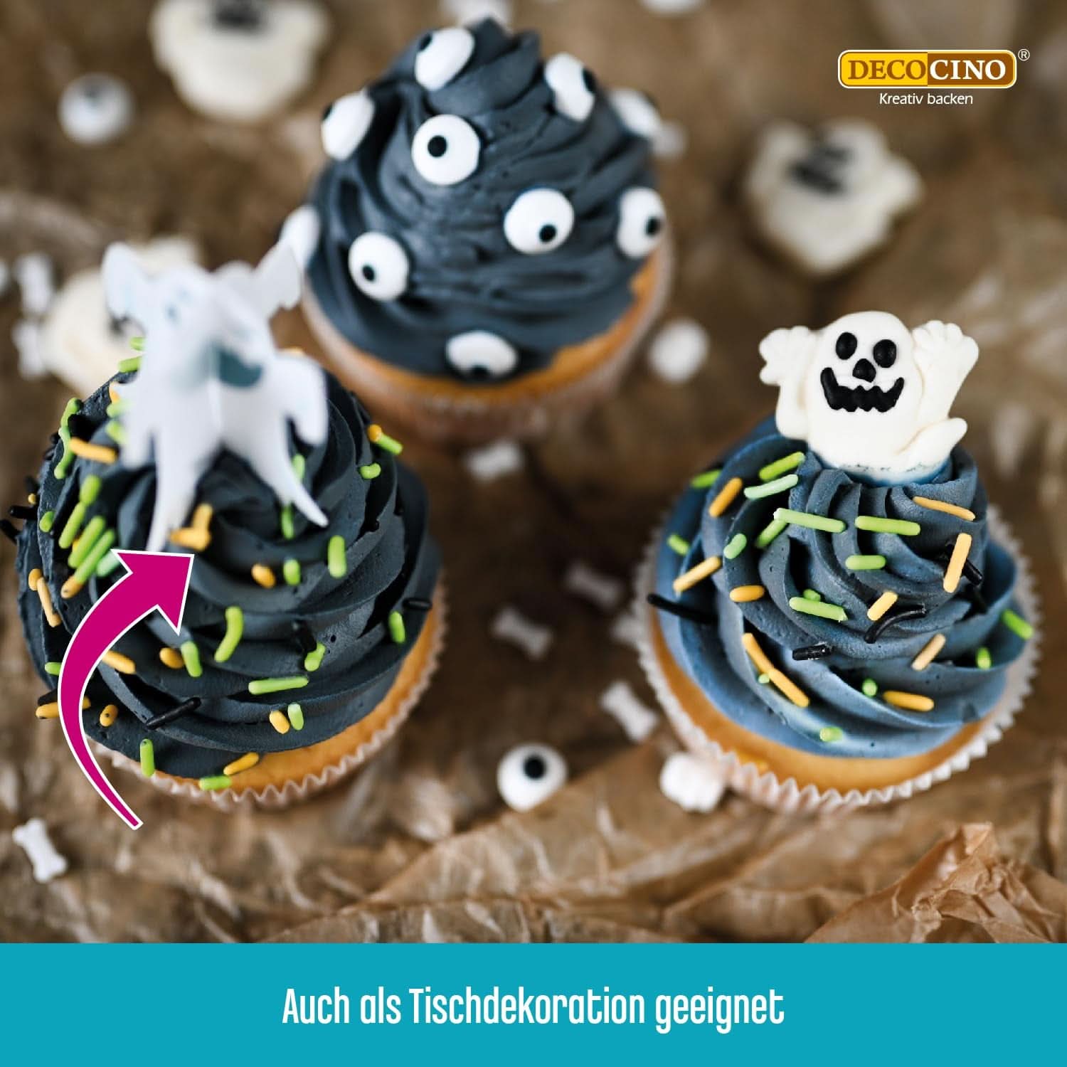 Decocino Halloween Sprinkles, vícebarevné, 120 gramů Sprinkles Naty Shop