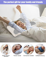 Polštář na krk, Polštář na boční podporu, Polštář z paměťové pěny, Ortopedický polštář, Ergonomický Polštář na podporu krku Pro optimální podporu Zadní a břišní boční opěrný Polštář (62 X 41 X 13CM) Krční ortopedické polštáře Naty Shop