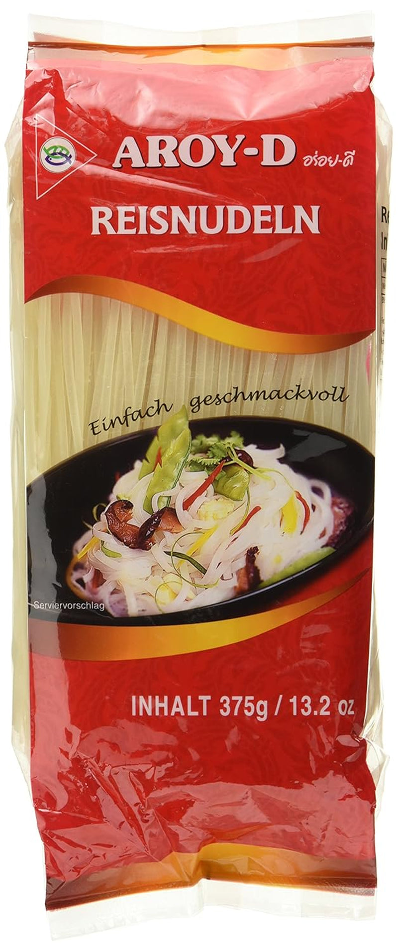 Aroy-D rýžové nudle Bezlepkové 3mm balení (1 balení x 375 g)