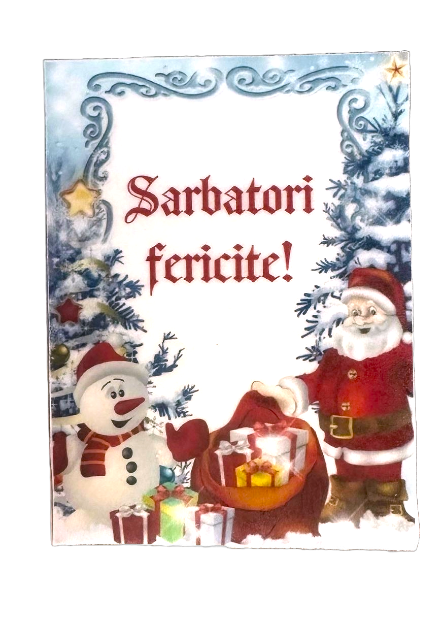 Dekorace z jedlého cukru - "Veselé svátky!" Dekorace z cukrové pasty Nati Shop