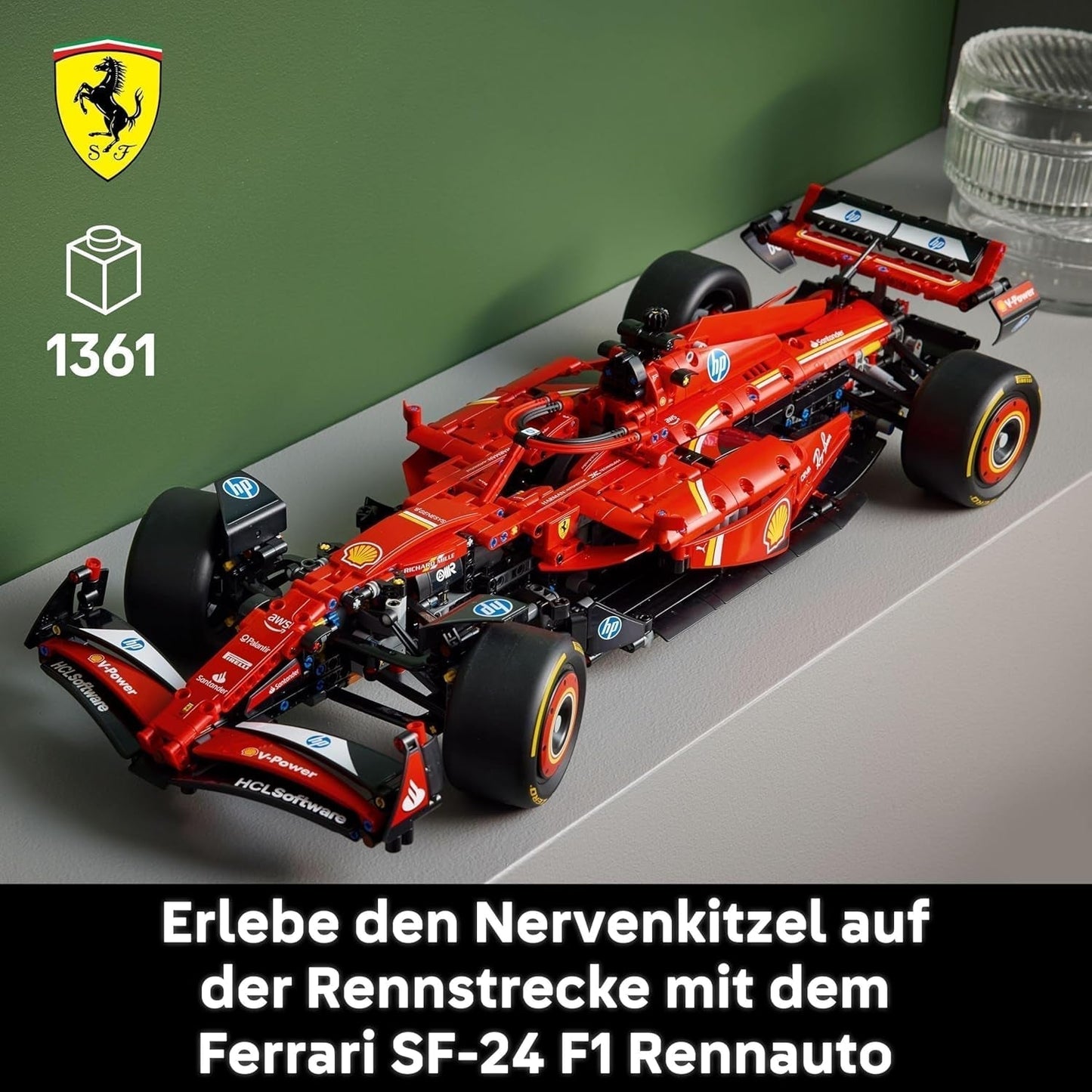 LEGO Technic Ferrari SF-24 F1 závodní auto - Model auta pro dospělé - Sběratelská sada Formule 1 - Motor V6, převodovka, řízení a DRS v měřítku 1:8 - Dárek pro fanoušky motoristického sportu a závodních aut 42207 Stavebnice Beuche den LEGO-Store