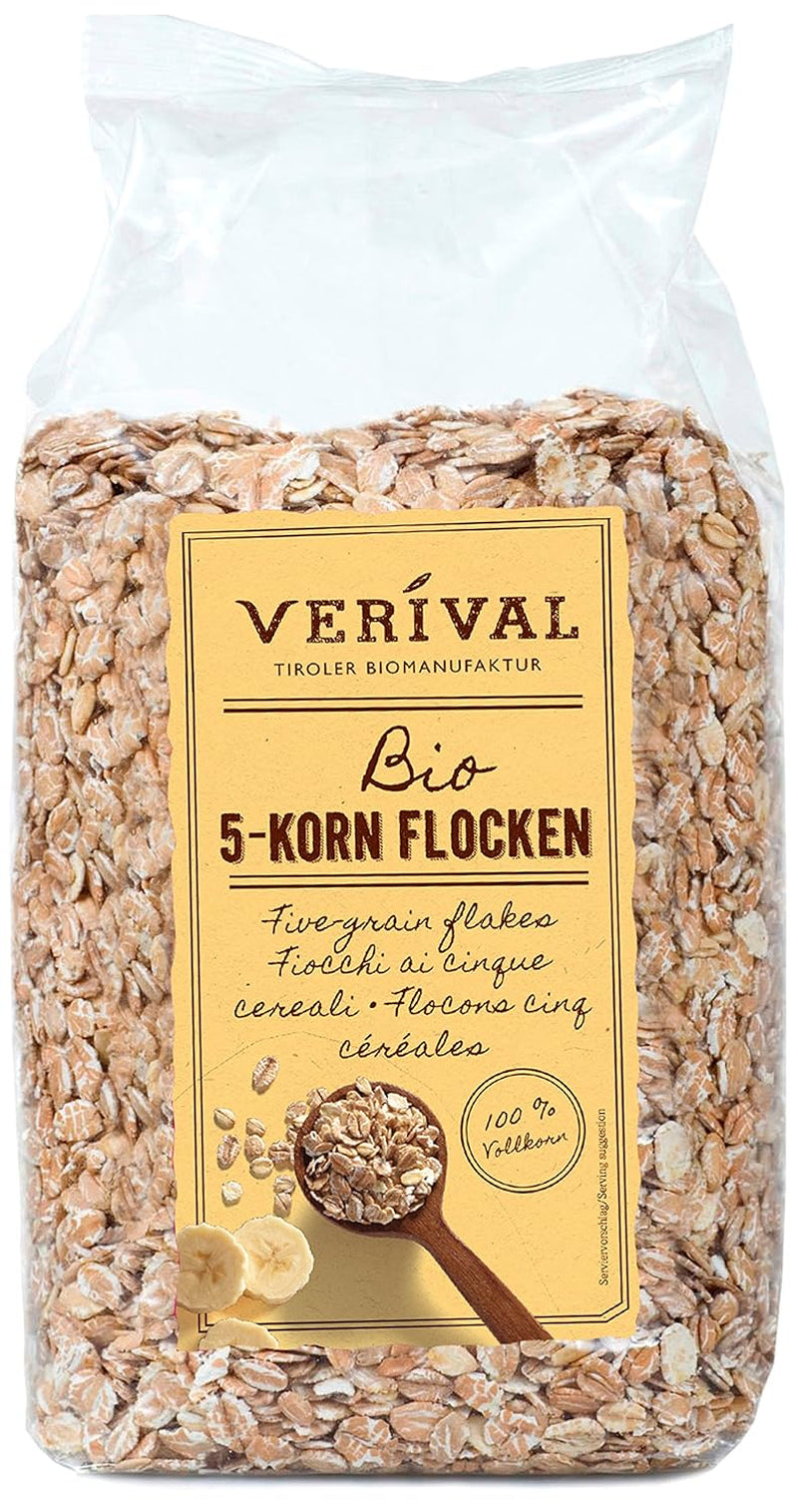 Verival 5-Korn Flocken - Bio, 6Er balení (6 X 500 G) Cereálie Naty Shop Výchozí název