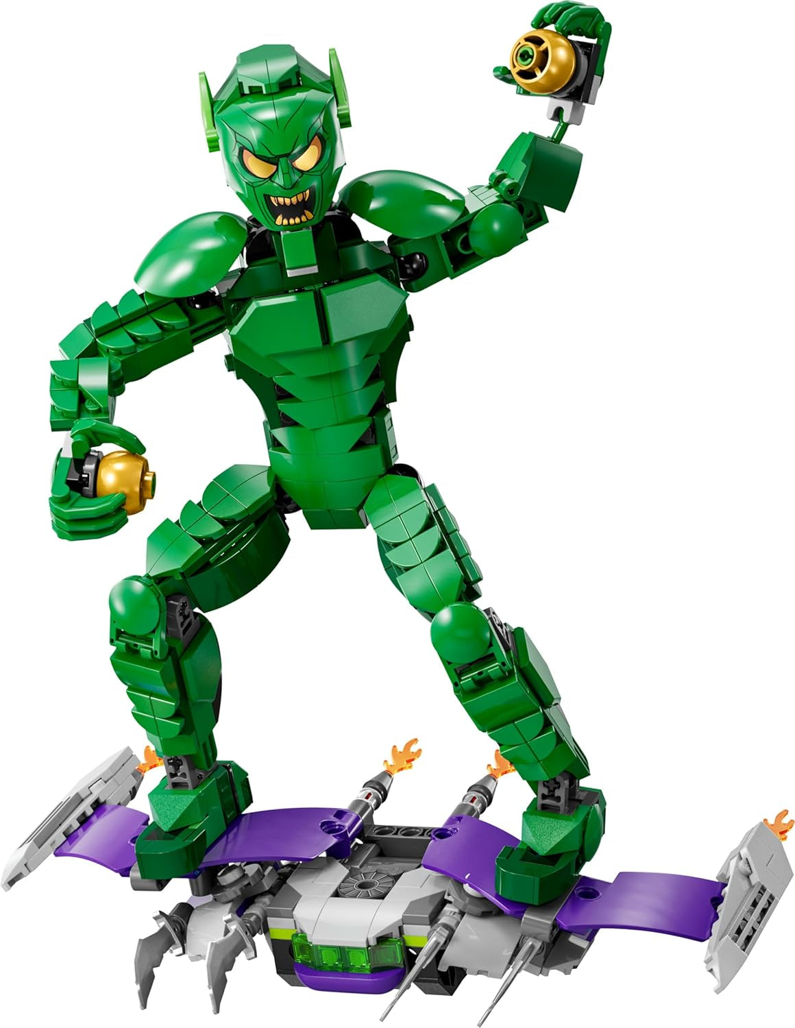LEGO Marvel figurka zeleného skřítka, pohyblivá stavebnice Super padouch pro děti 8+, chlapci a dívky, vesmírná sada Spider-Man s posuvníky a dýňovými bombami, nápad na dárek pro superhrdinu 76284 Stavebnice Besuche den LEGO-Store
