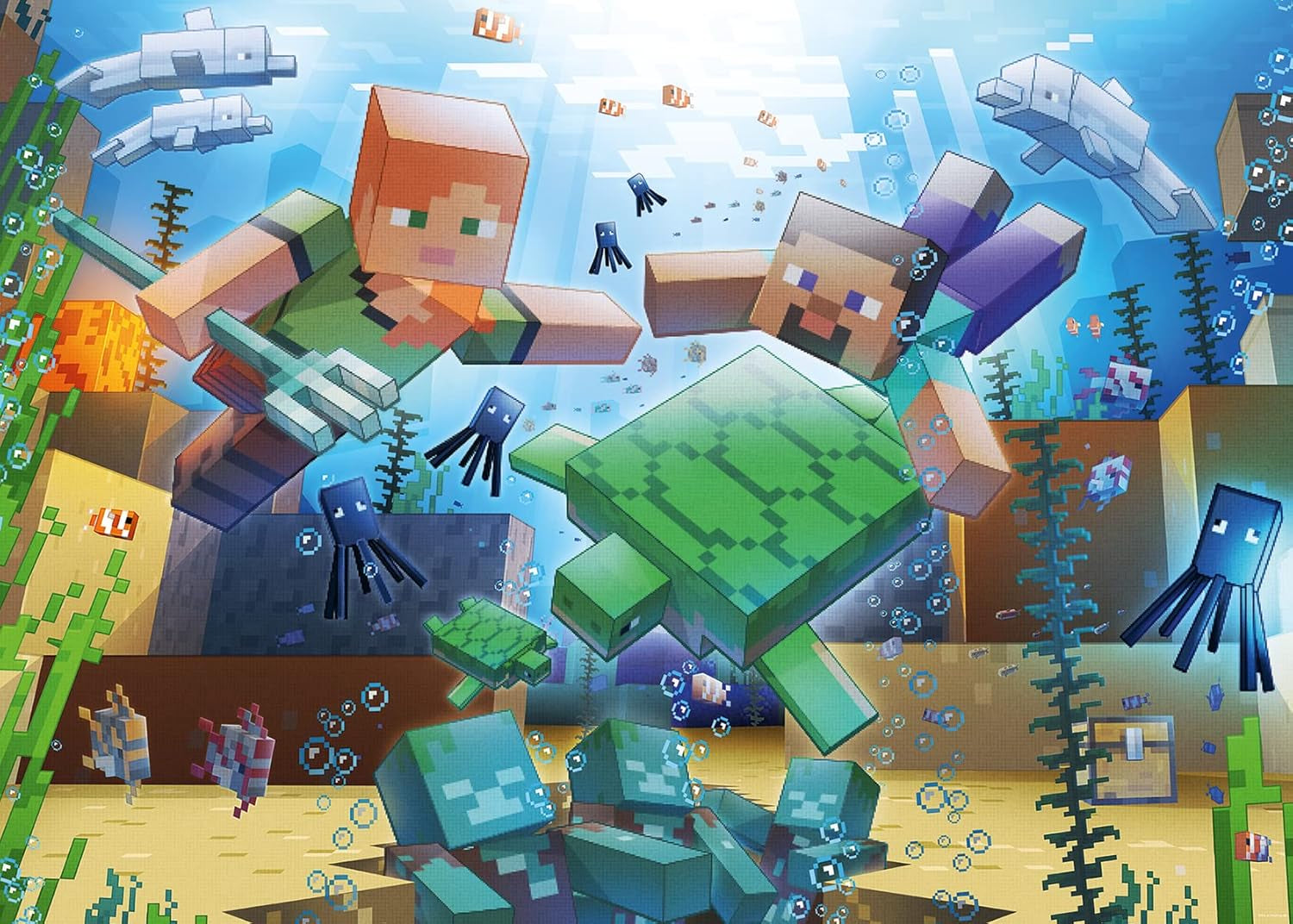 Puzzle Ravensburger 12000421 - Mozaika Minecraft - 1000dílné puzzle Minecraft pro dospělé a děti Puzzle od 14 let Naty Shop Starý design