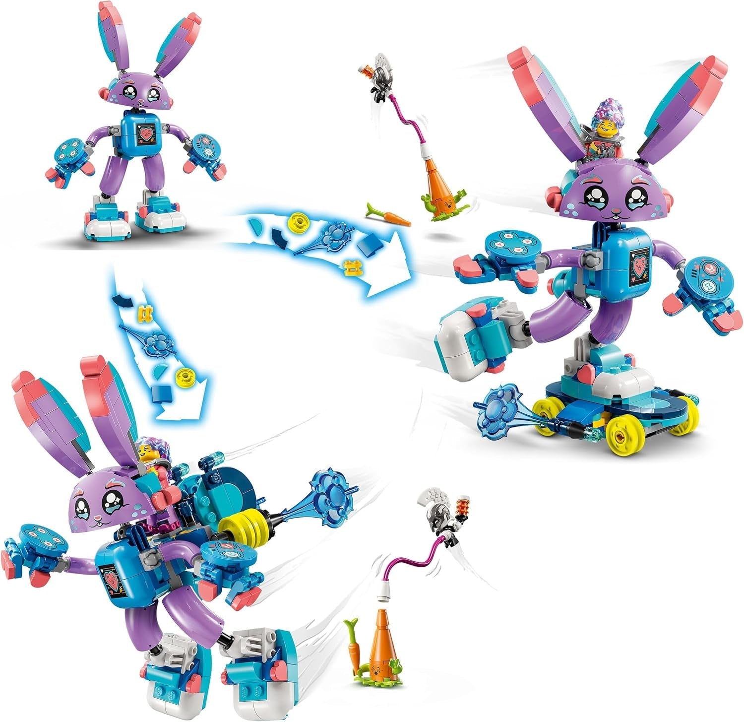 LEGO Dreamzzz Izzie a Bunchurro The Gaming Bunny, Hračka pro děti 7+, sada 2 v 1 s minifigurkou hrdiny a Cyberling pro imaginativní herní zážitek 71490 Stavebnic Besuche den LEGO-Store