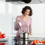 Braun Household Stabmixer MQ 3035 WH - Multiquick 3 Pürierstab Mit Edelstahl-Mixfuß, 2 Geschwindigkeiten, Spritzschutz, Spülmaschinenfest, Zerkleinerer, Schneebesen & 600 ml Mix- Und Messbecher Shop, Weiß Kitchen