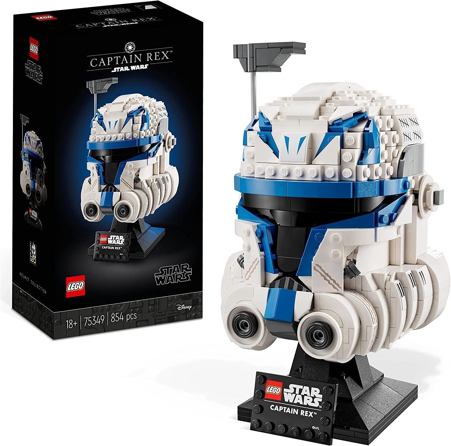 LEGO 75349 Sada přilby kapitána Rexe ze Star Wars Sběratelský model Klonové války Model 2023 Série suvenýrů a nápadů na dárky Stavebnice Besuche den LEGO-Store Singur
