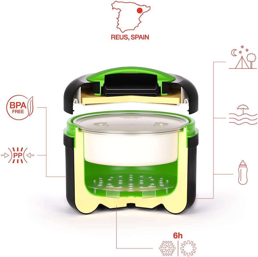 VALHERMFOOD25-03 Pro Term Lunchbox 2,5 l Barevný - Gris/Green Úložné boxy na potraviny Naty Shop