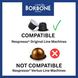 Caffè Borbone Respresso, Blue Kaffeemischung - 100 kapslí - Kompatibilní s Nespresso®* Haushalts-Espressomaschinen