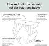 Ekologické plenky Kit & Kin Premium, velikost 4 (9–16 kg), 132 plen, rostlinné a hypoalergenní, spolehlivá ochrana proti úniku, veganské a bez krutosti
