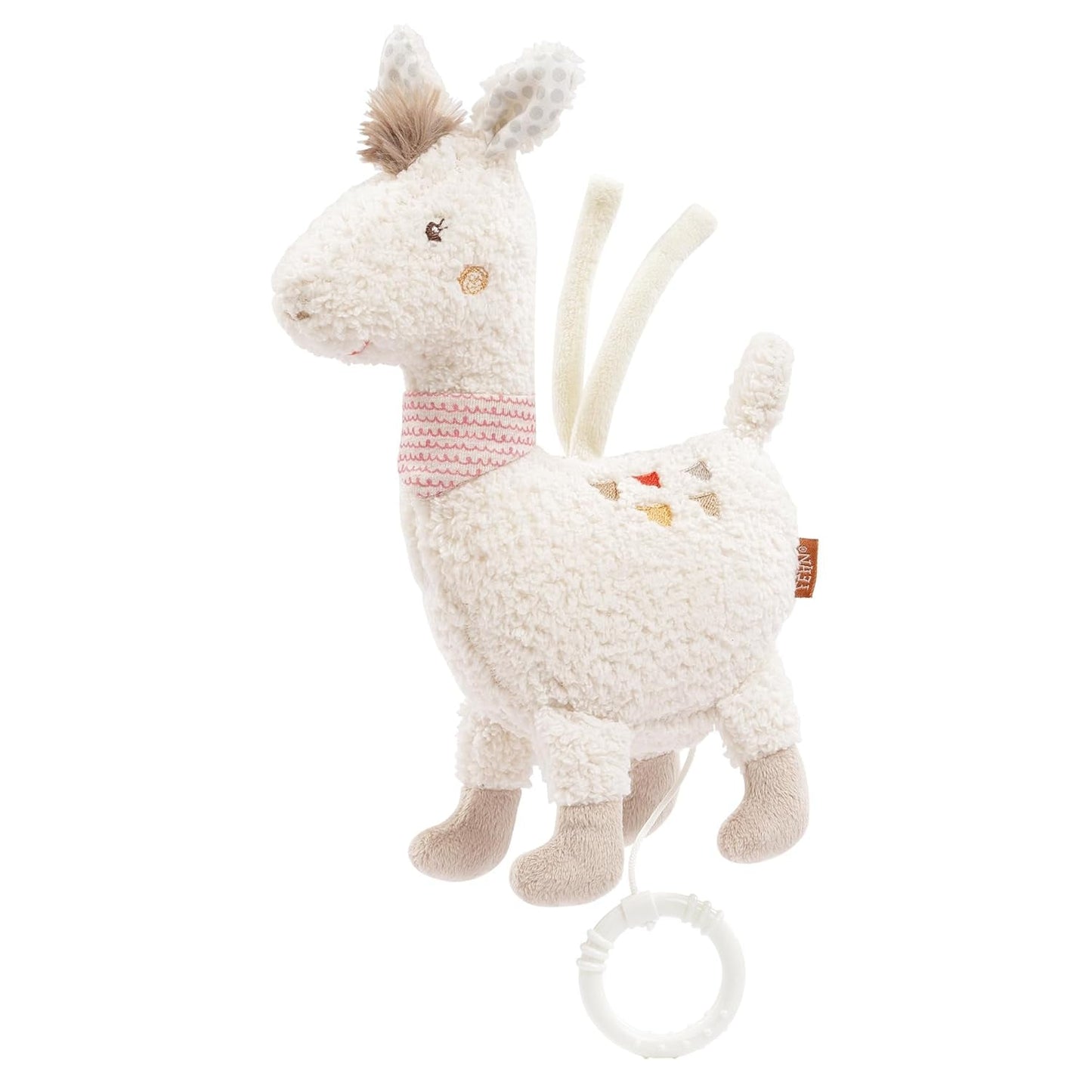 Fehn music box baby sleep aid star - hrací skříňka s odnímatelným hudebním mechanismem pro zavěšení - písnička "Weißt du wieviel Sternlein stehen" - hračka pro miminka a děti od 0+ měsíců Baby Toys Naty Shop Llama
