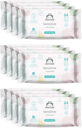 Naty Shop Mama Bear Sensitive Baby Wipes Neparfémované 64 kusů (balení 12 ks)