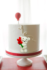 Jedlá cukrová dekorace, Medvídek s tulipány Dekorace od Naty Shop Sugar Paste