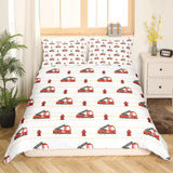 Jungen Cartoon Auto Bedtuchen Set 135X200,Kinder Bau Fahrzeuge Tröster Abdeckung Für Kind Kleinkind Teens,Dinosaurier Bettbezug,Traktor Maschinerie Bagger Bettdecke Abdeckung,Lkw Autos Bedtuchen Naty Shop Multi 1 200*200+