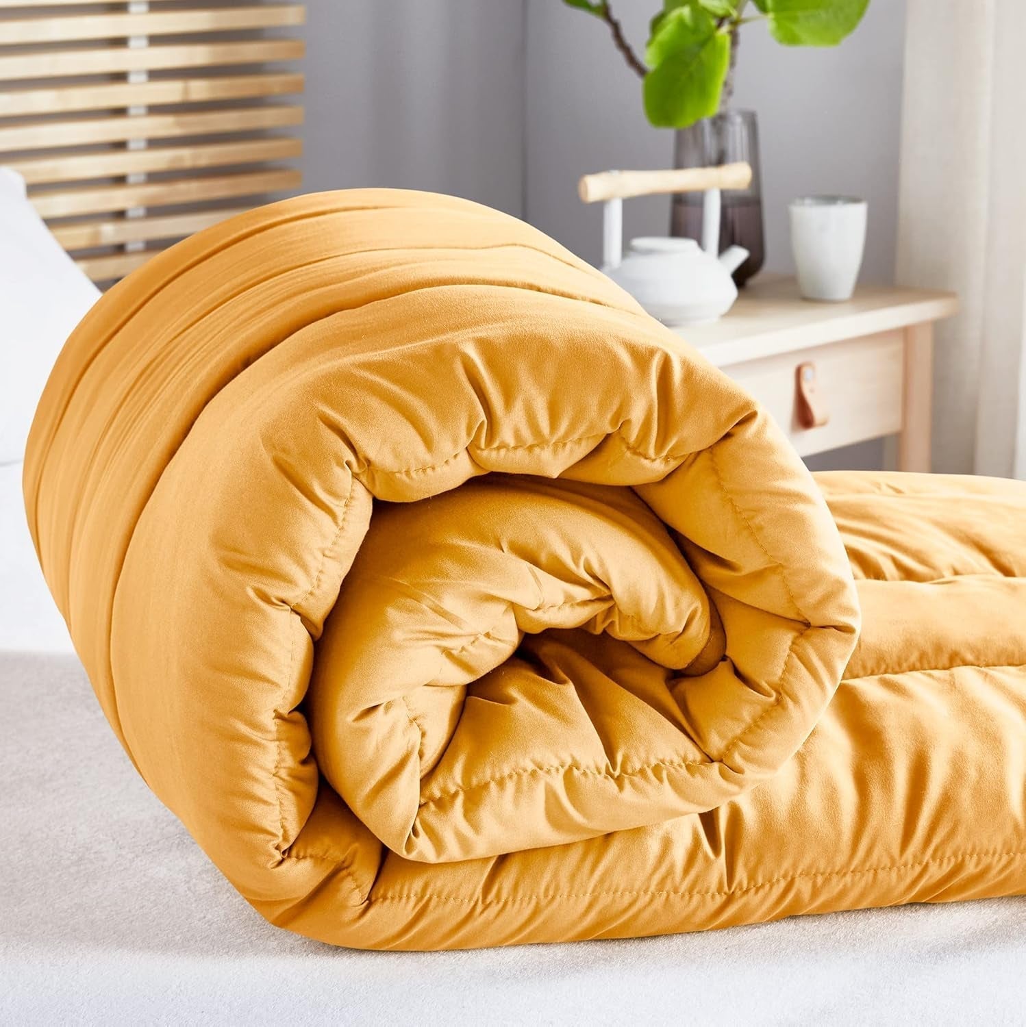 Pikolin Home - Oboustranná přikrývka 300 G - Dvoubarevná severská výplň - Do postele 90 - pohodlná, teplá, prodyšná, Sléz, 150 X 220 Cm Přikrývky a přikrývky Naty Shop