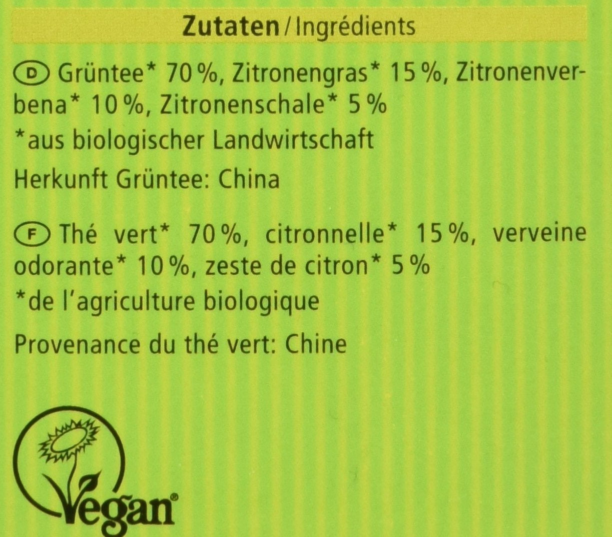 Bio zelený čaj s citronem, 20 sáčků, 40 g