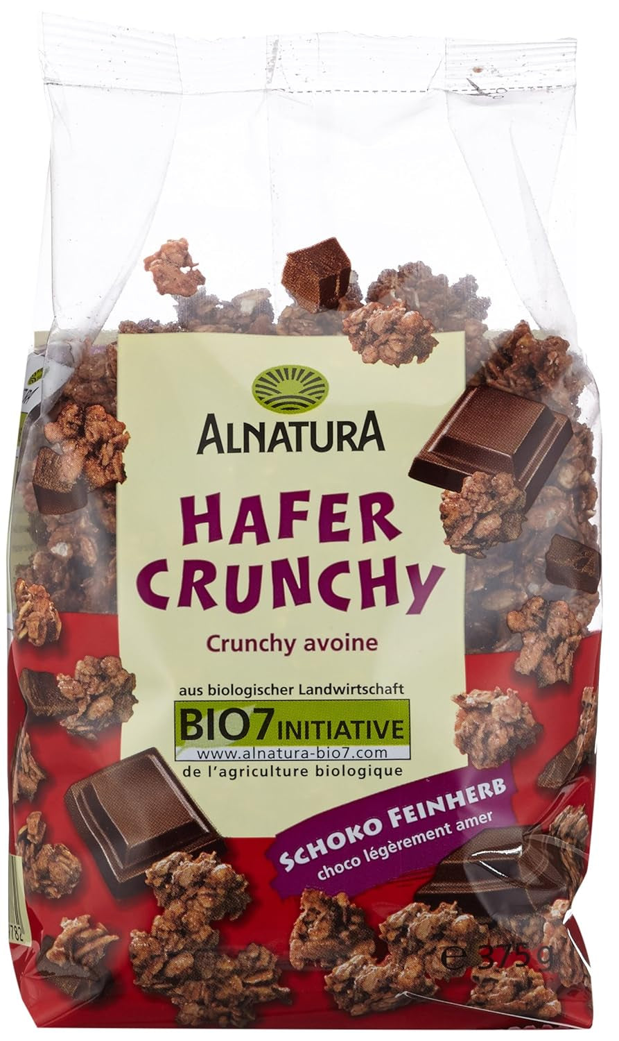 Křupavé ovesné koláčky s bio čokoládou, 375g