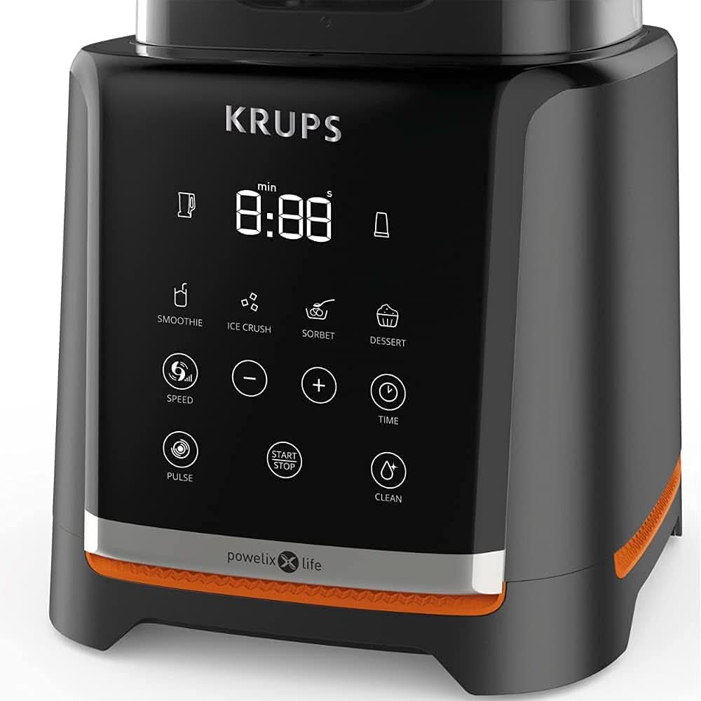 Krups Highspeed - Standmixer Infinymix KB9158 | 1600 W | 5 automatických programů + manuální nastavení | Tritanbehälter | Vč. Rezeptheft | Smoothies, koktejly, ledová tříšť | Schwarz Kitchen Naty Shop