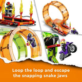 LEGO 60339 City Stuntz Stuntz Show Double Looping Set, vč. rampa, monster truck, 2X motocykl a 7 minifigurek, hračka pro děti od 7 let Stavebnice Besuche den LEGO-Store