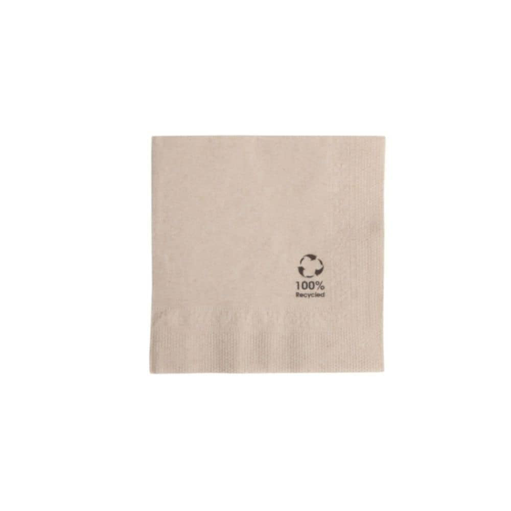 Ekologické ekologické ubrousky vyrobené z recyklovaného papíru I Vysoce kvalitní papírové ubrousky 10 X 10 cm I 100 kusů Koktejlové ubrousky Nebělené Biologicky rozložitelné Kompostovatelné