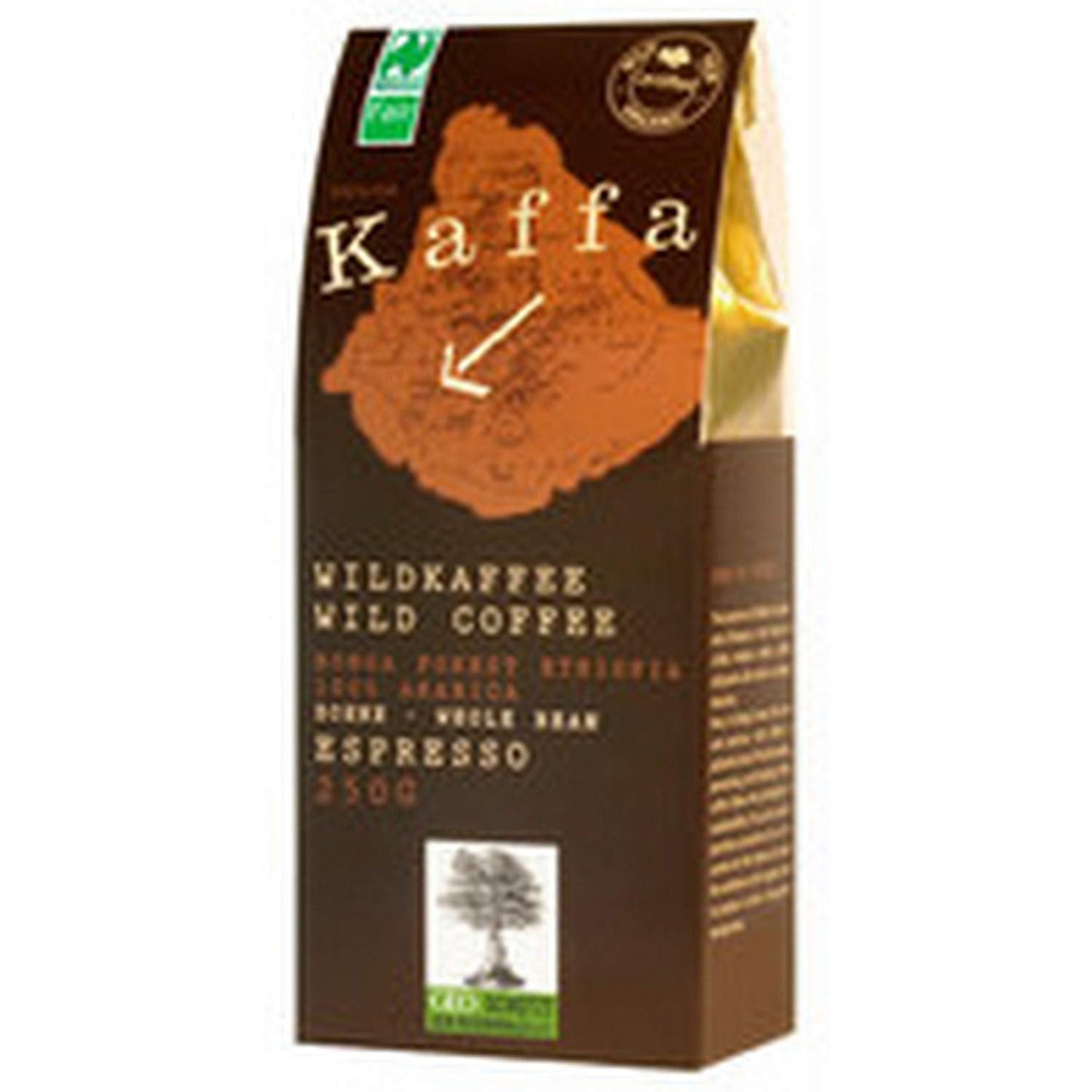 Espresso "Kaffa", celá divoká kávová zrna (250 g) - BIO