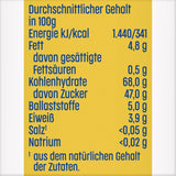 Jablečné a banánové tyčinky (20 x 25g), slazené pouze ovocem, perfektní svačina mezi jídly, připravované z přísně kontrolovaných a vybraných surovin.