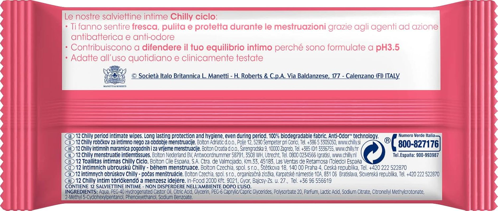 Cyklické čisticí ubrousky, hygienické ubrousky Intima, 100% biologicky odbouratelné, ideální pro domácí venkovní použití, PH 3,5, klinicky testováno, 12 kusů