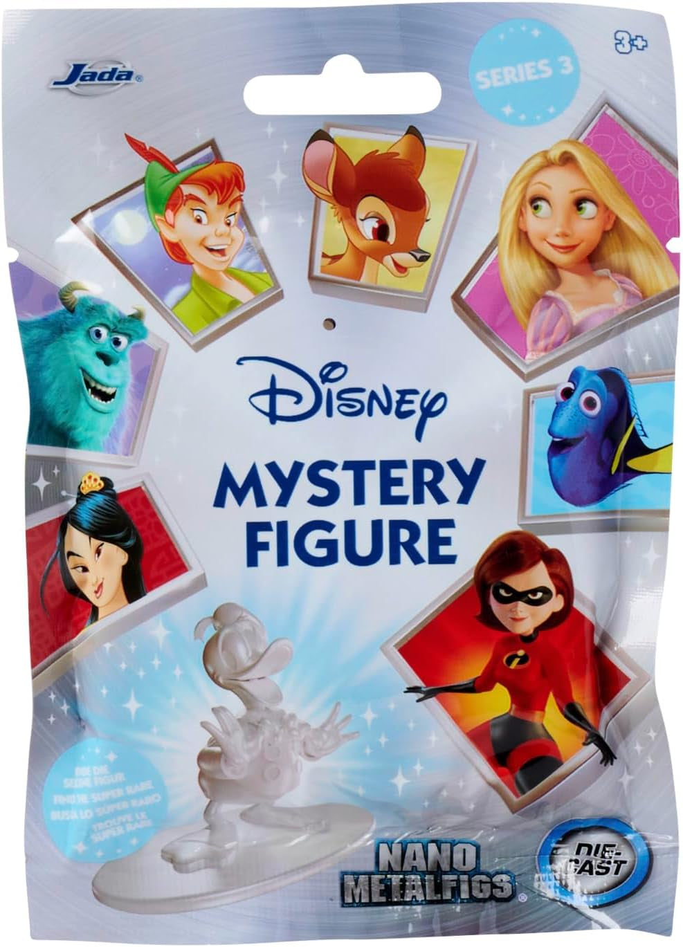 Figurka Jada Toys Disney (1X záhadná figurka ve slepém balení) - 1 sběratelská figurka s překvapením z 12 figurek Disney, nanokovová figurka (přibližně 4 cm) pro děti a fanoušky od 3 let, řada 3 Akční figurky Naty Shop Výchozí název