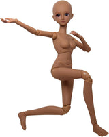 1/3 BJD panenka Černá Hnědá kůže Tělo panenky 60 cm 24palcový kulový kloub SD panenky Pohyblivé klouby PVC DIY (Alexia)