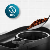 Překapávací kávovar Cecotec Coffee 66 Grind & Drop Essential. 1086 W, čepelový mlýnek, až 12 šálků, technologie Extreme Aroma, digitální, nerezová ocel, automatické vypínání.