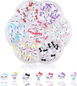 3D nálepky na nehty pro kočky, třpytky na nehty, flitry, pryskyřicové nálepky na nehty, drahokamy na nehty, diamanty pro nail art, včetně voskové tyčinky s drahokamy (barevná kočka)